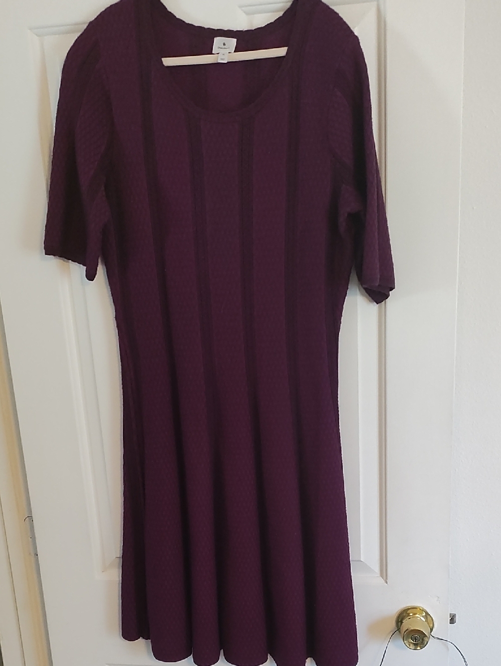 Dressbarn purple A line sweater dress